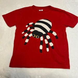 Mini Boden Appliqué T-shirt Spider Red Sz 7-8